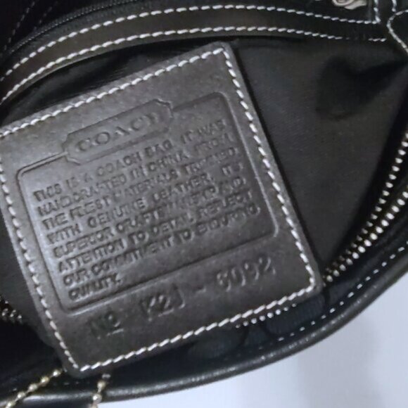 Coach vintage Y2K top handle monogram canvas leather small tote #6092 EUC - Picture 5 of 9